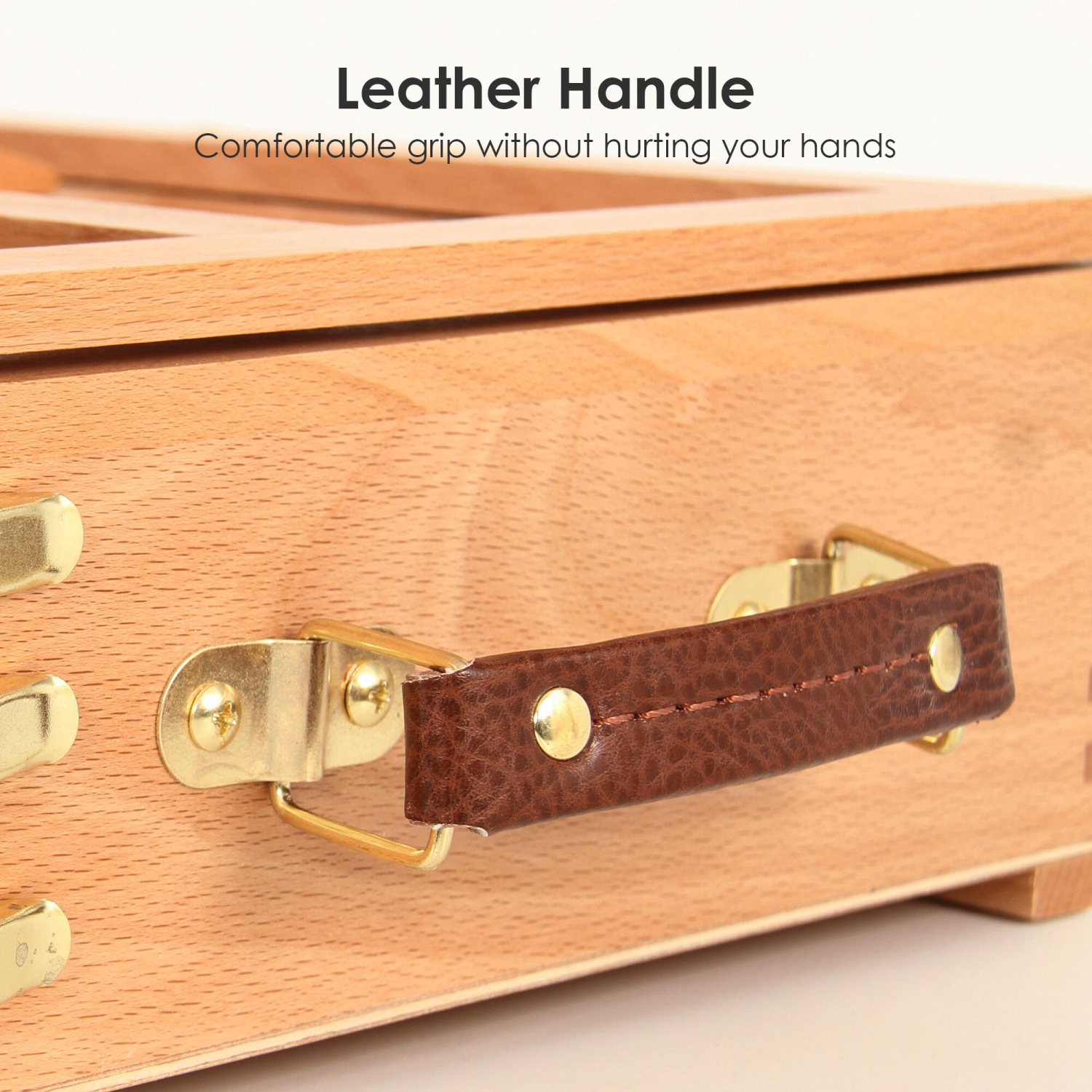 Chevalet de table polyvalent avec 3 tiroirs, boîte à croquis de table en bois de hêtre massif ajustable et chevalet de rangement portatif