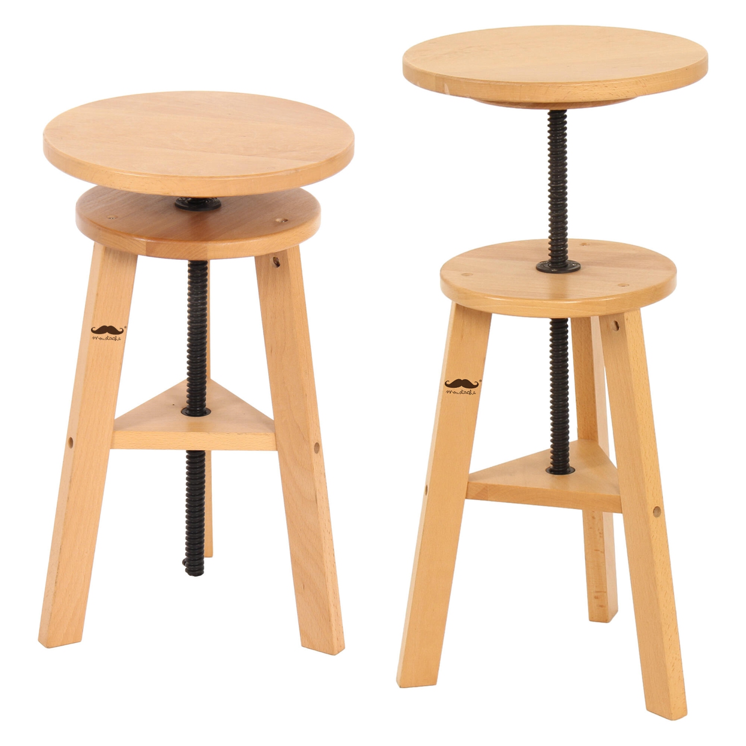 Wooden Drafting Chair and Stools, 18.9-25.6inch Adjustable Height Stool Chair, Artist Stool and Office Studio Stool with 176lbs Loading