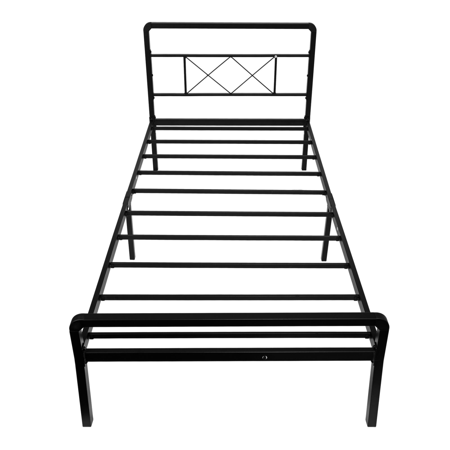 Twin Size Bed Frame with Headboard and Footboard, Heavy-Duty Metal Platform Bed Frame