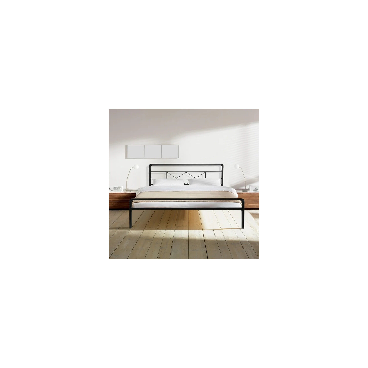 Twin Size Bed Frame with Headboard and Footboard, Heavy-Duty Metal Platform Bed Frame