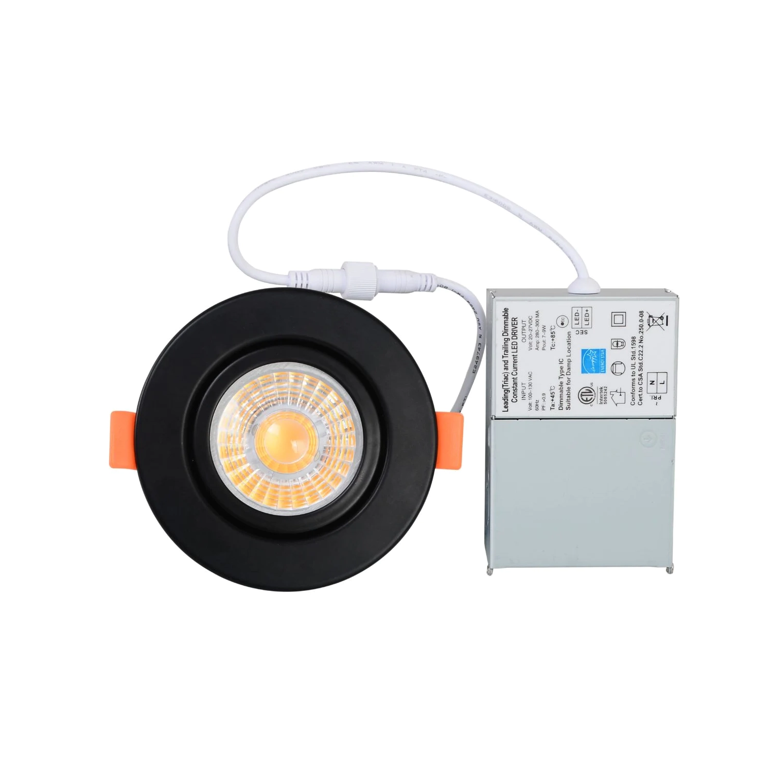 NTI LED RECESSED CEILING LIGHT 4" 4000K 9W BLACK