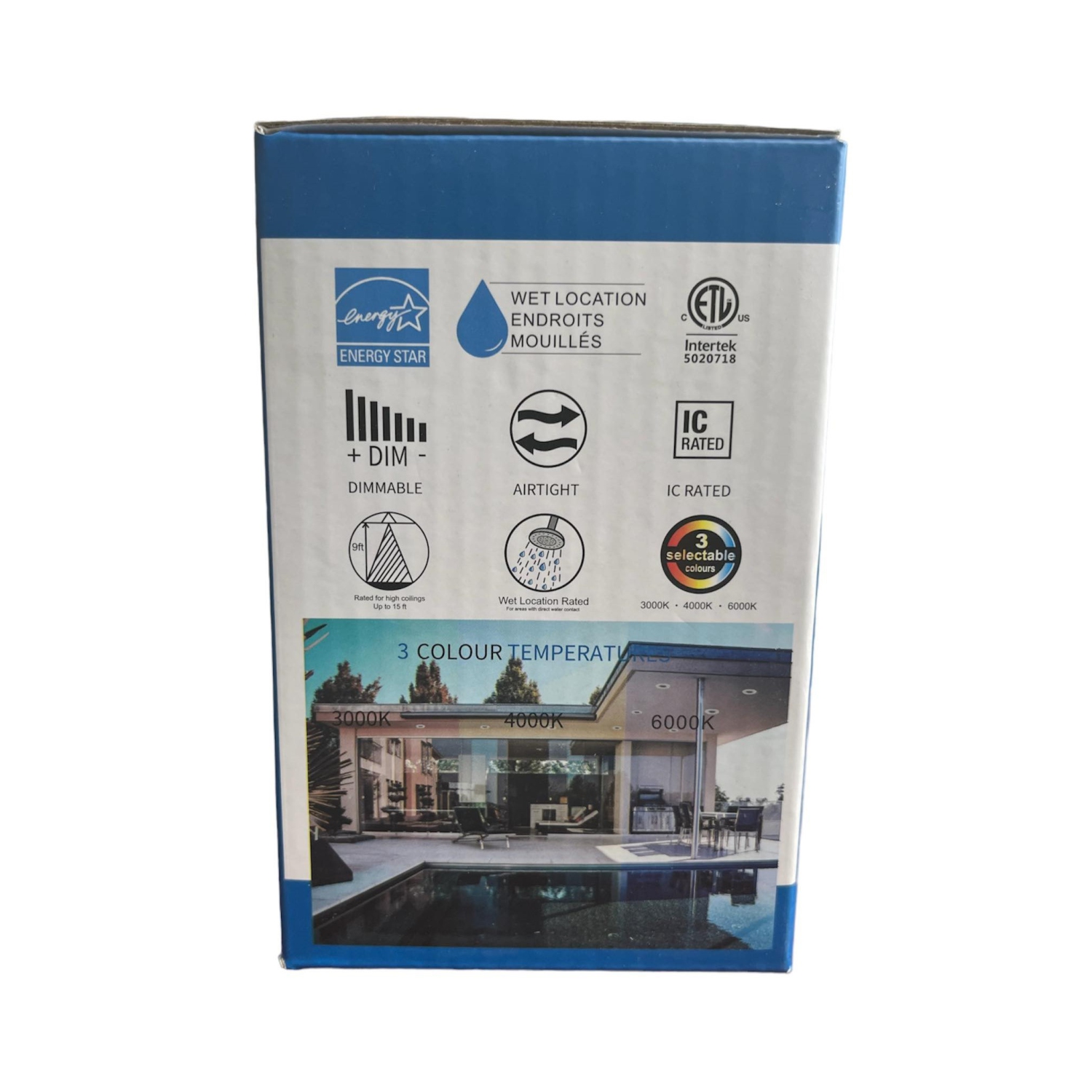 NTI LED RECESSED CEILING LIGHT 4" 4000K 9W BLACK