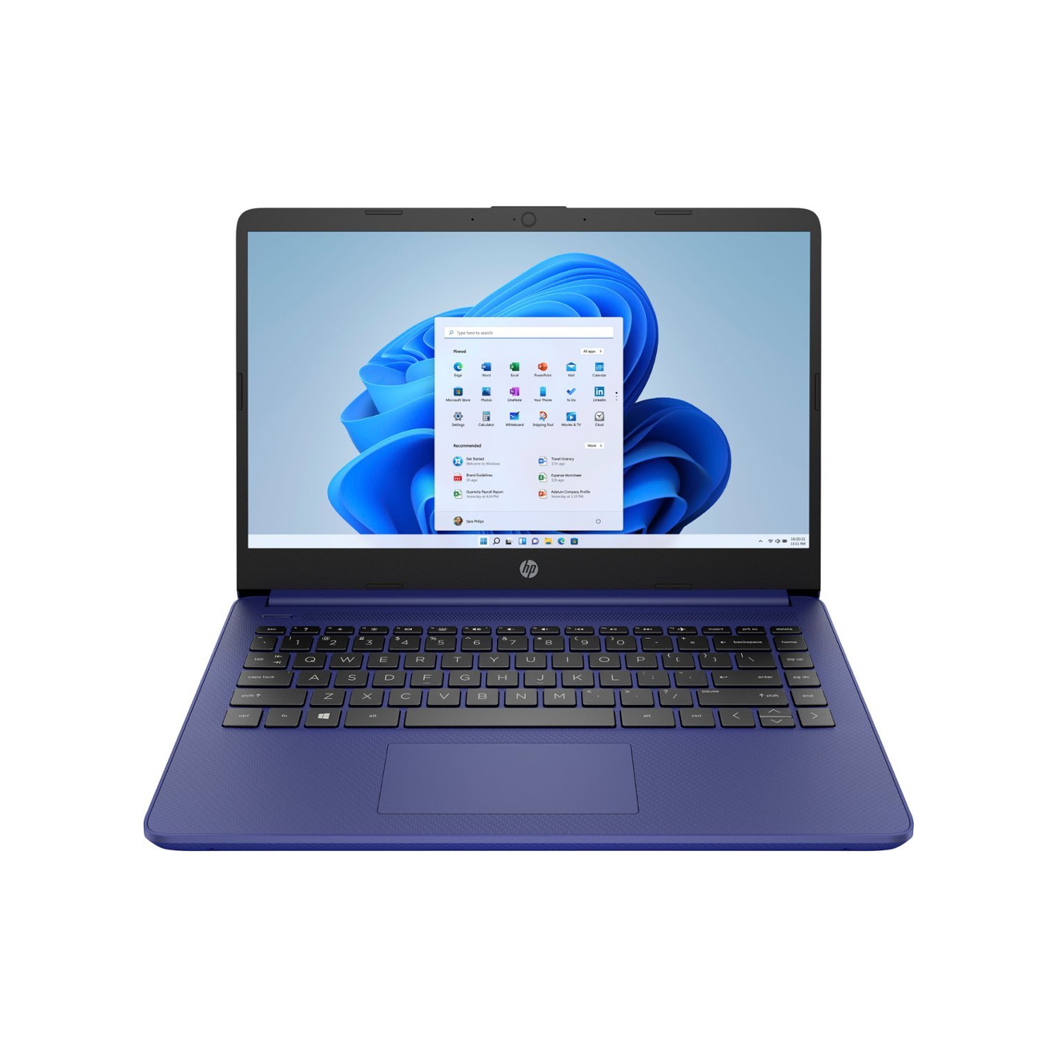 HP - 14-inch Micro-edge HD Display Laptop - Intel Celeron N4120 - 4GB Memory - 64GB eMMC - Windows 11 Home S mode, Thin & Portable - One Year of Microsoft 365 - Blue