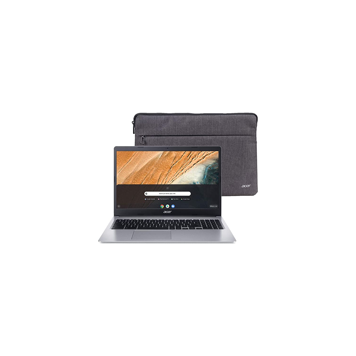 Acer Chromebook 315 15.6" HD Thin & Light Laptop, Intel Celeron Dual-Core Processor, 4GB RAM, 64GB eMMC, Long Battery, Wi-Fi, Chrome OS, Free Laptop Sleeve