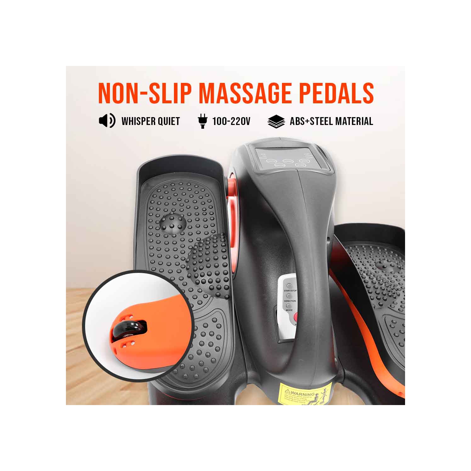 Appareil elliptique de dessous de bureau MotionGrey, Mini compact avec pédale elliptique antidérapante, moniteur d'affichage et télécommande,