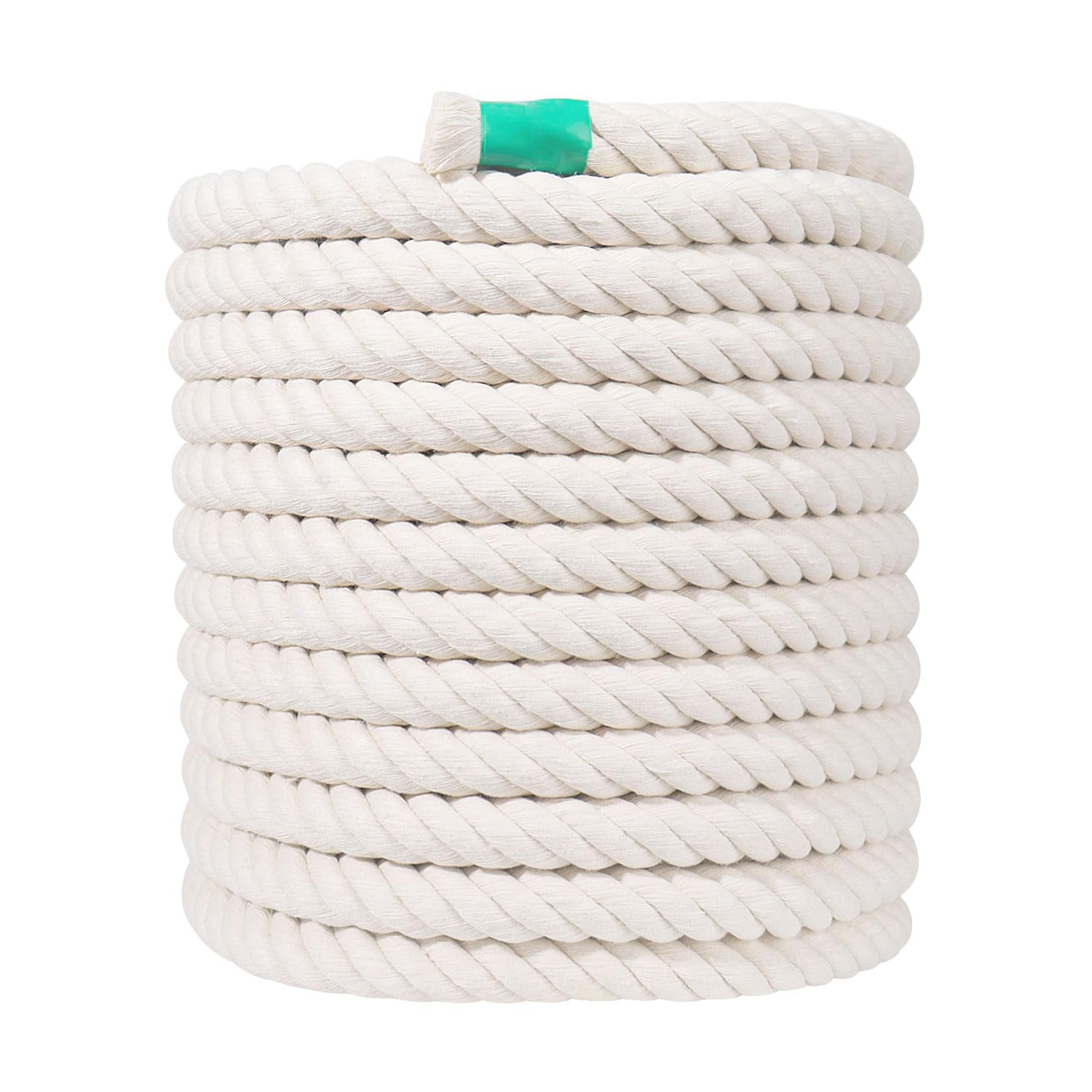 Natural Cotton Rope 1 Inch x 100 Feet, 4-Strand Twisted Cotton Rope,  Natural Thick White Rope, Soft Rope Cord, Craft Rope for Sports,  Decoration, Pet