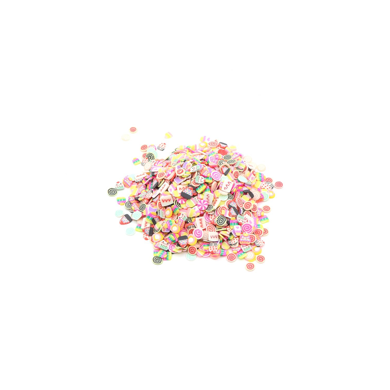 20g Polymer Clay Slices Sprinkles Soft Clay Nail Shaker DIY Craft Slime Crystal Filler Accessories - Mix Fruit Flower Animal Heart Cat's paw Letter Constellation