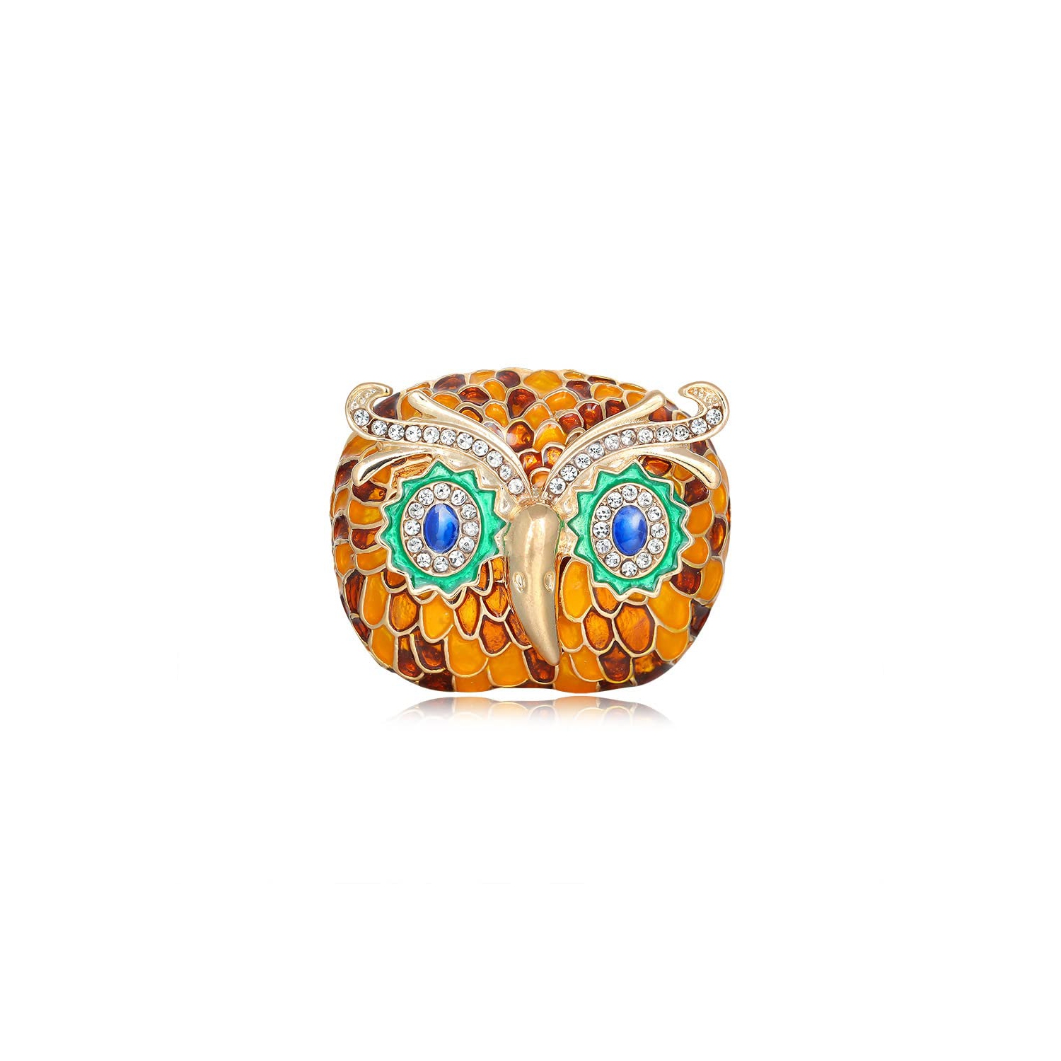 Stylish Owl Brooch Pin for Women and Men - CZ Crystal Vintage Animal Lapel Pin Badge - Fashionable Corsage Scarf Shawl Clip - Ideal Clothing Dress Shirt Accessory
