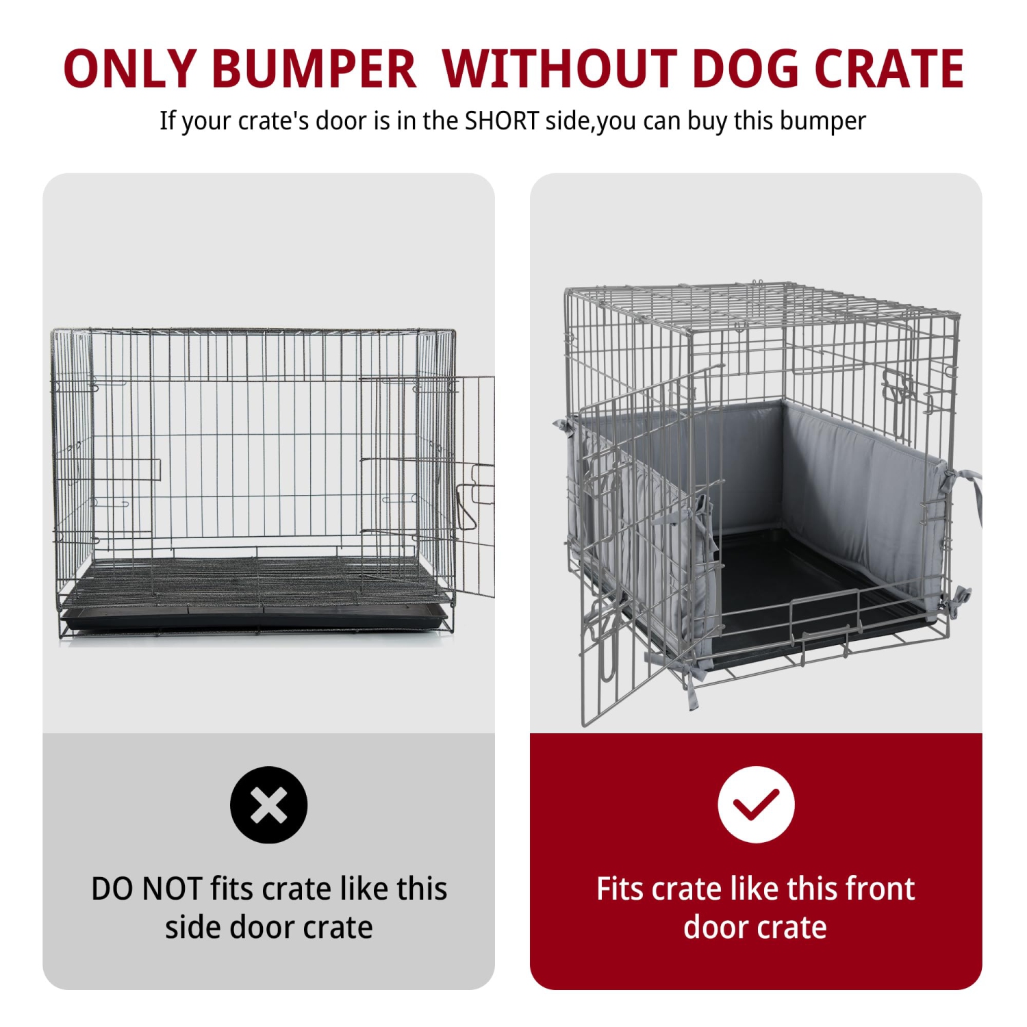 Dog crate 2024 bumper pads