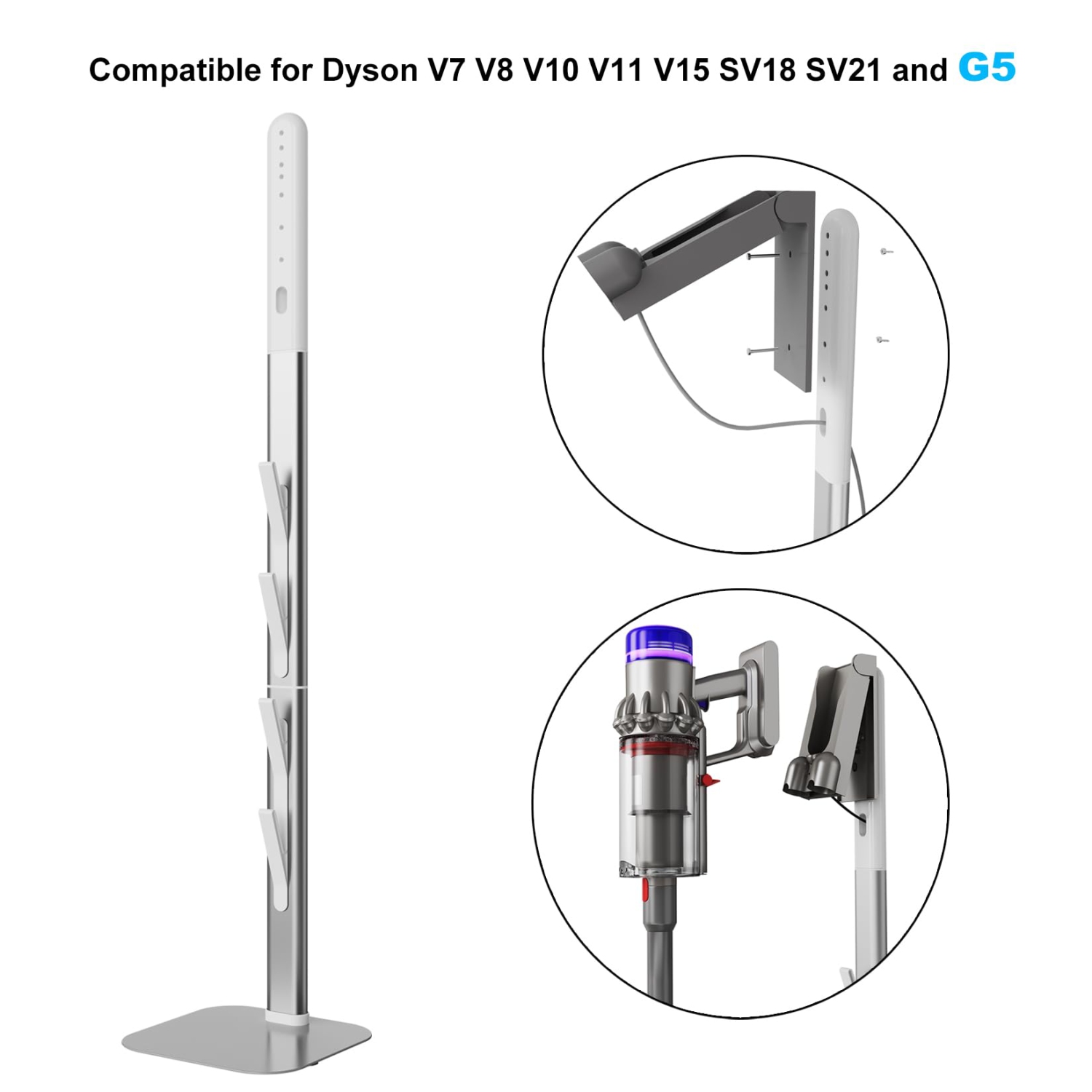 Aluminum Vacuum Stand Holder Docking Station for Dyson Handheld