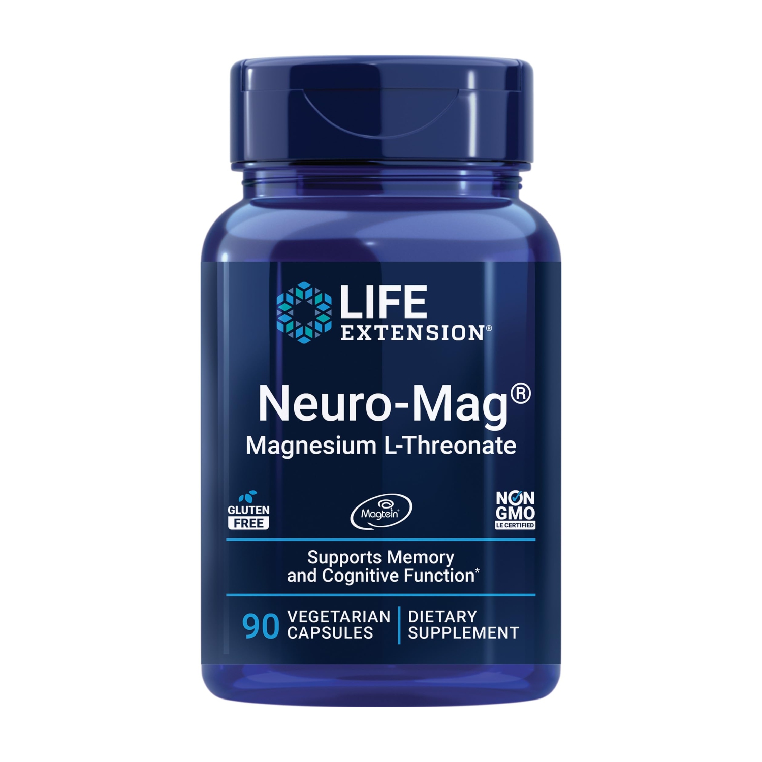 Life Extension Neuro-mag Magnesium L-threonate, Brain Health, Memory & Attention, 90 Capsules