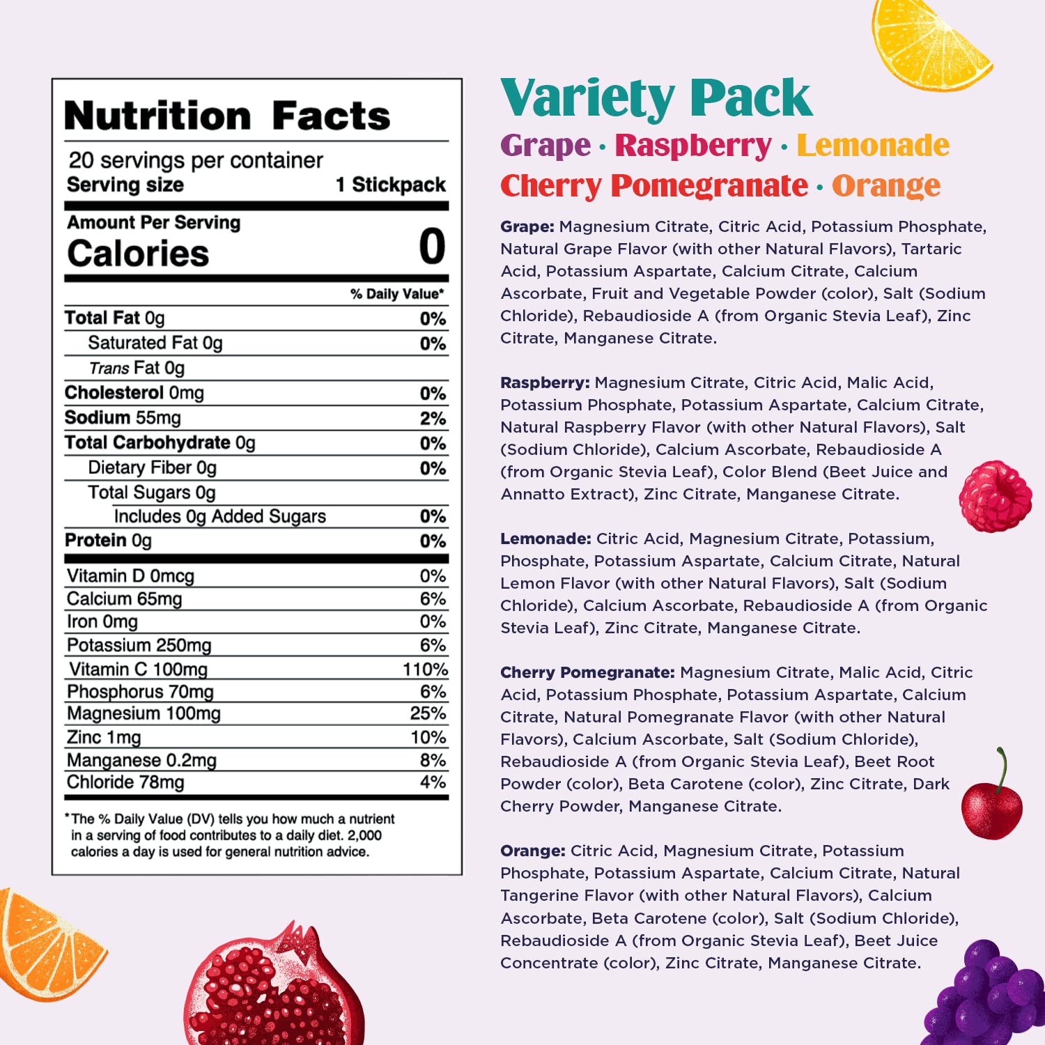 Ultima Replenisher – sachets d'électrolytes d'hydratation, 20ct Keto et sans sucre, 5 saveurs