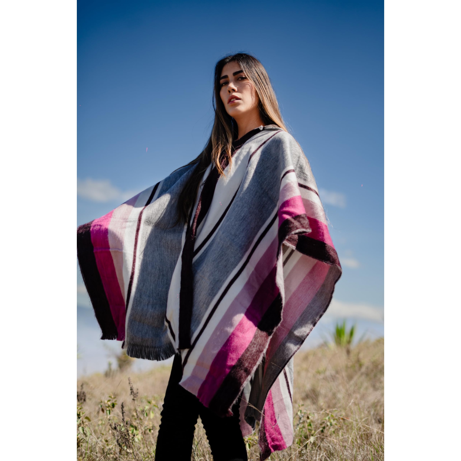 Handmade Women's Poncho - Premium Baby Wool Material - Ecuadorian