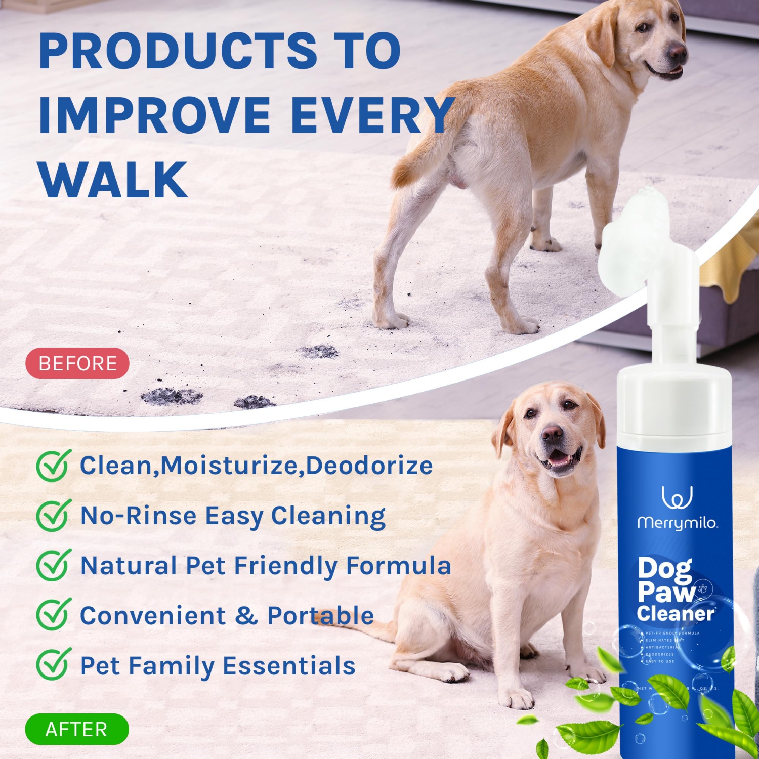 Dog paw hot sale cleaning solution