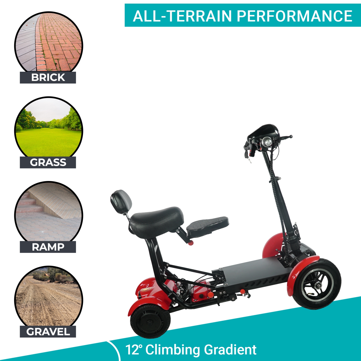 Trottinette pliable MS-3000 | Légère et facile à ranger, écologique haute performance, portée jusqu'à 40&nbsp;km | Siège confortable réglable | Cadre