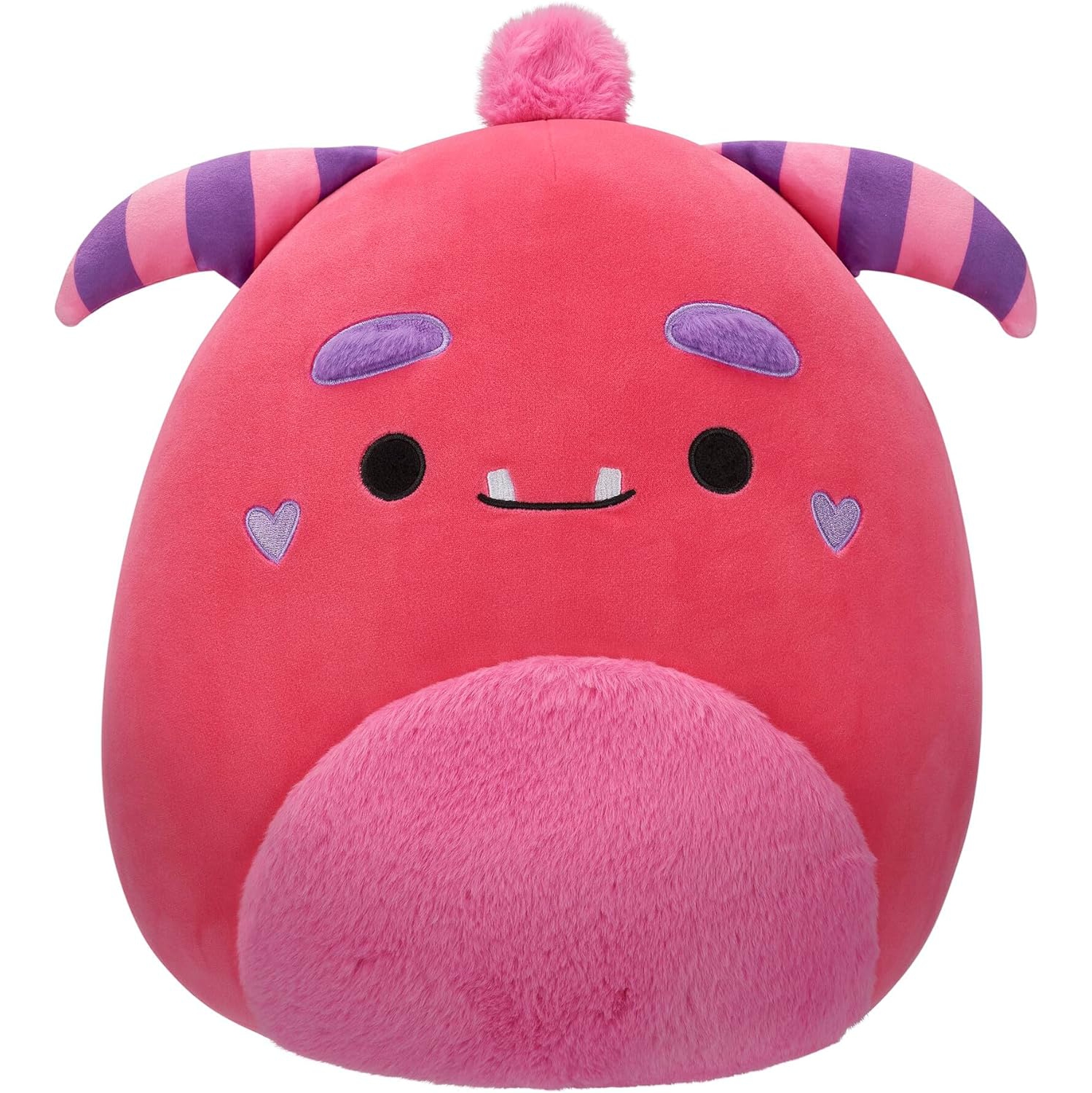 valentine's day Squishmallows Original 14-Inch Mont Pink Monster with Fuzzy Belly and Heart Cheeks