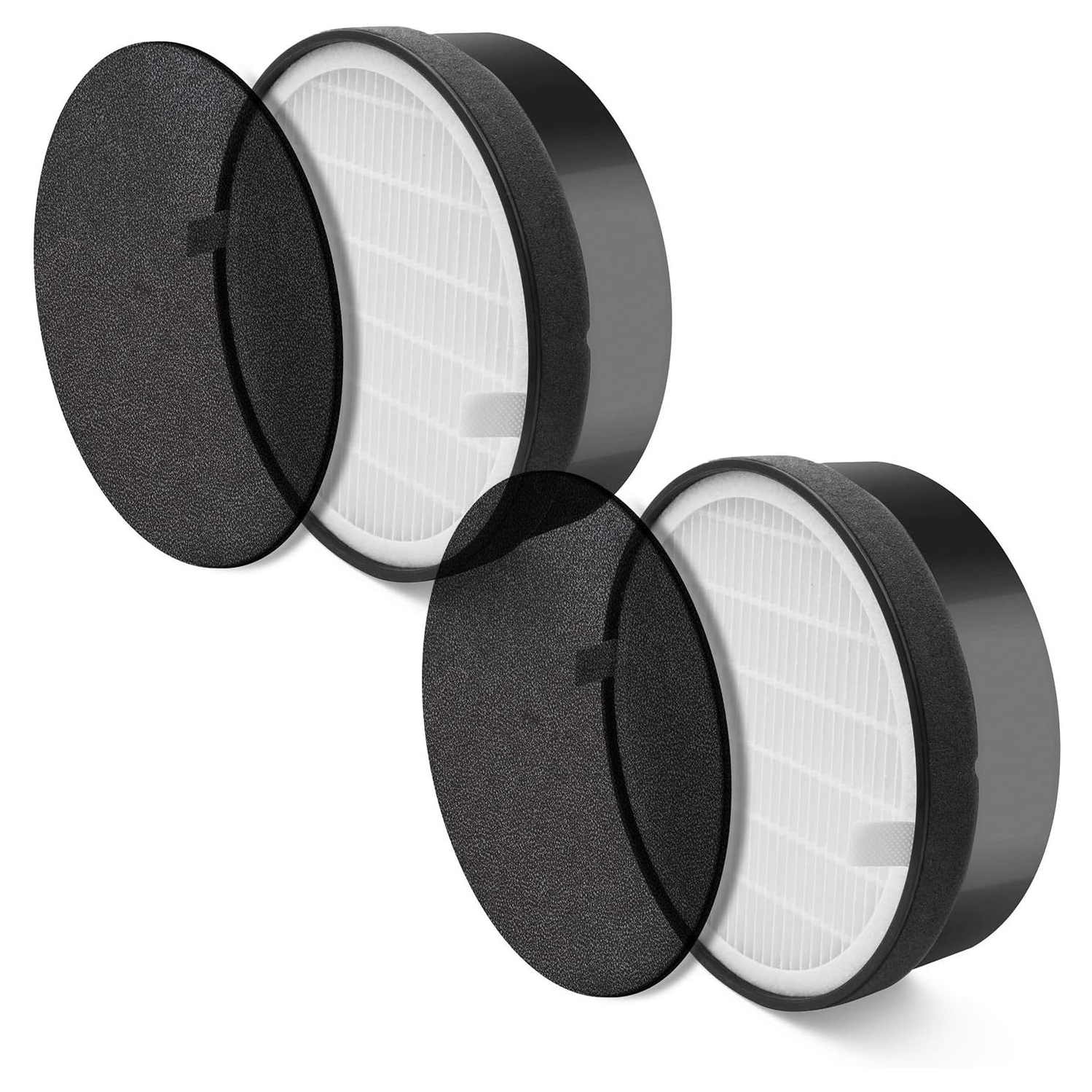 Filtre de rechange pour purificateur d'air LEVOIT LV-H132, filtre HEPA véritable H13 et filtre au charbon actif, LV-H132-RF