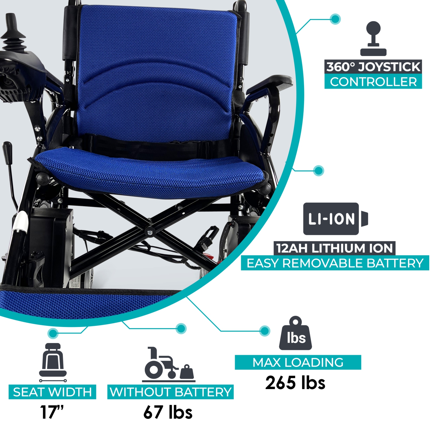 6011 ComfyGO Electric Wheelchair | Ultra-Light & Portable |120 kg Load Capacity | Intuitive 360° Joystick | Up to 21 km Range | Ideal for Daily Use &