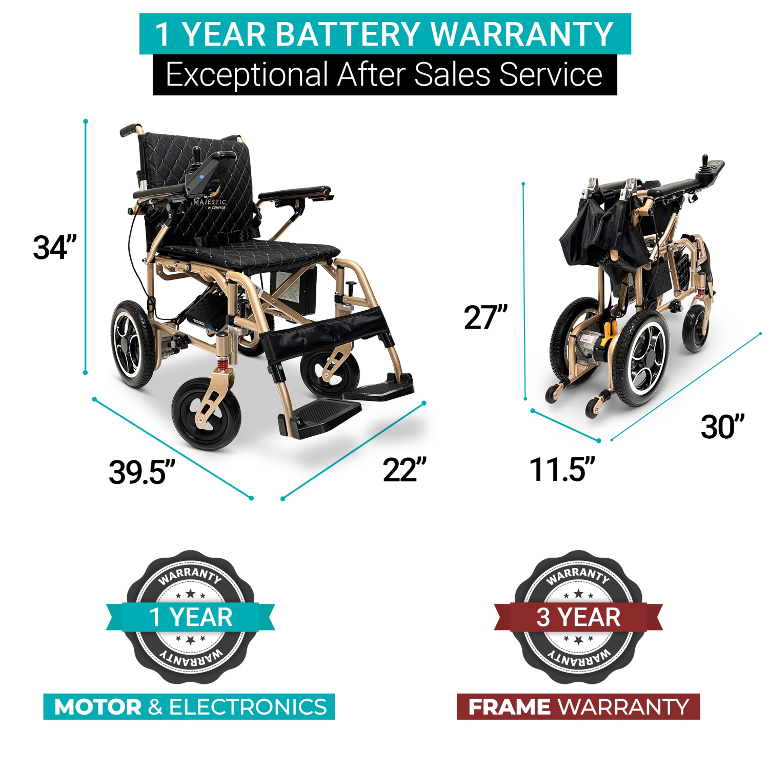 X-7 Limited Edition ComfyGO Electric Wheelchair | Ultra-Light, Foldable, Dual Motor | Up to 16 km Range | Easy 360° Control with LCD Display