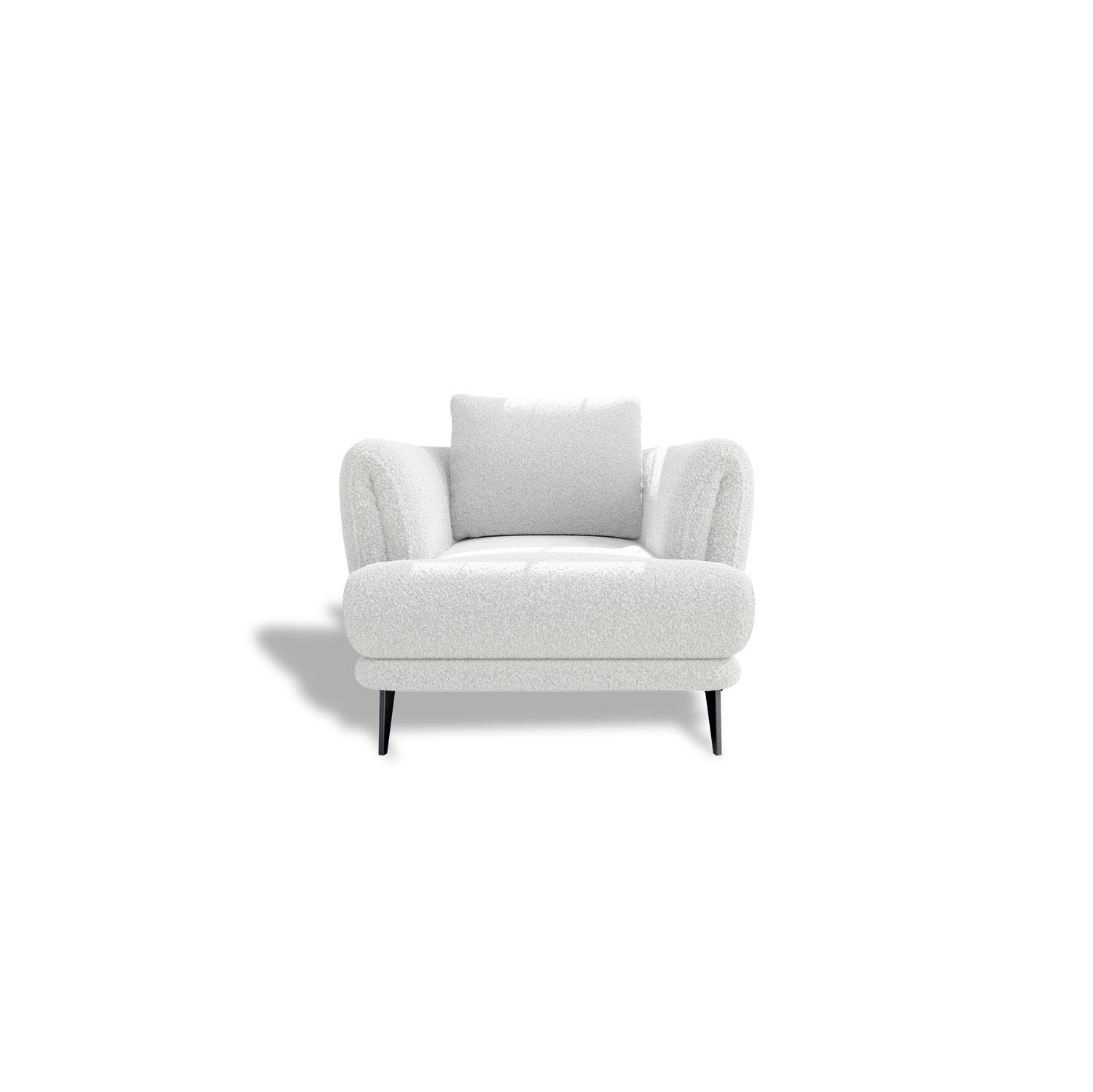 Valencia – Chaise d’appoint en tissu Melissa, blanc