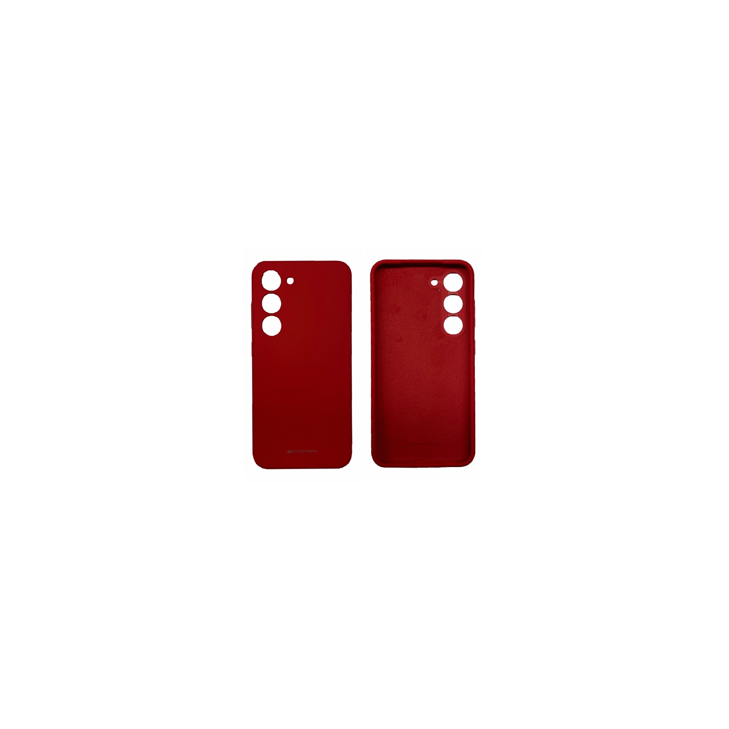 TopSave Goospery Liquid Silicone Gel Rubber Full Body Protection Cover Case For Samsung Galaxy S23 FE(6.4"), Red