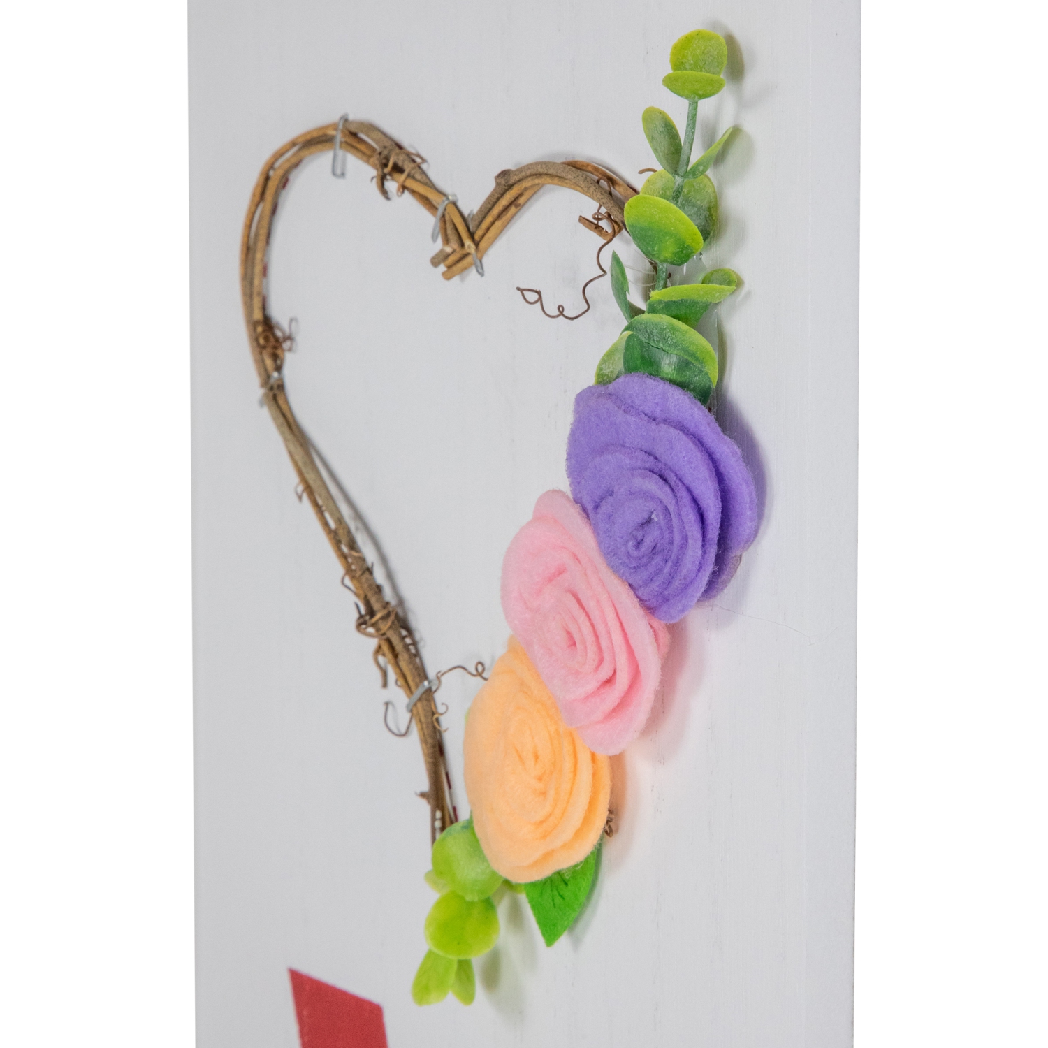 39.25" "Love Lives Here" Wooden Valentine's Day Porch Board Sign Decoration
