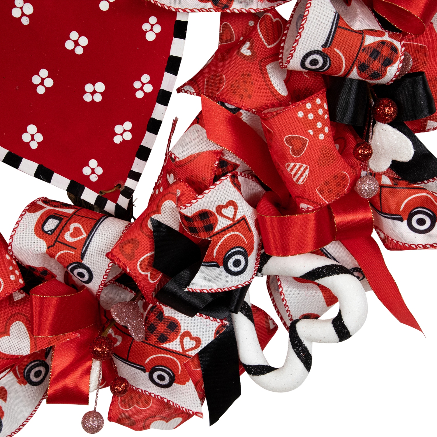 Ribbon and Twig Valentine's Day Wreath - 17"