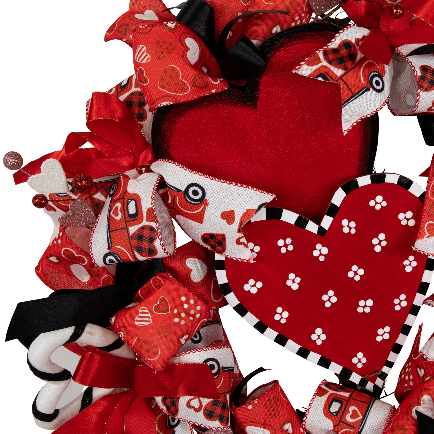 Ribbon and Twig Valentine's Day Wreath - 17"