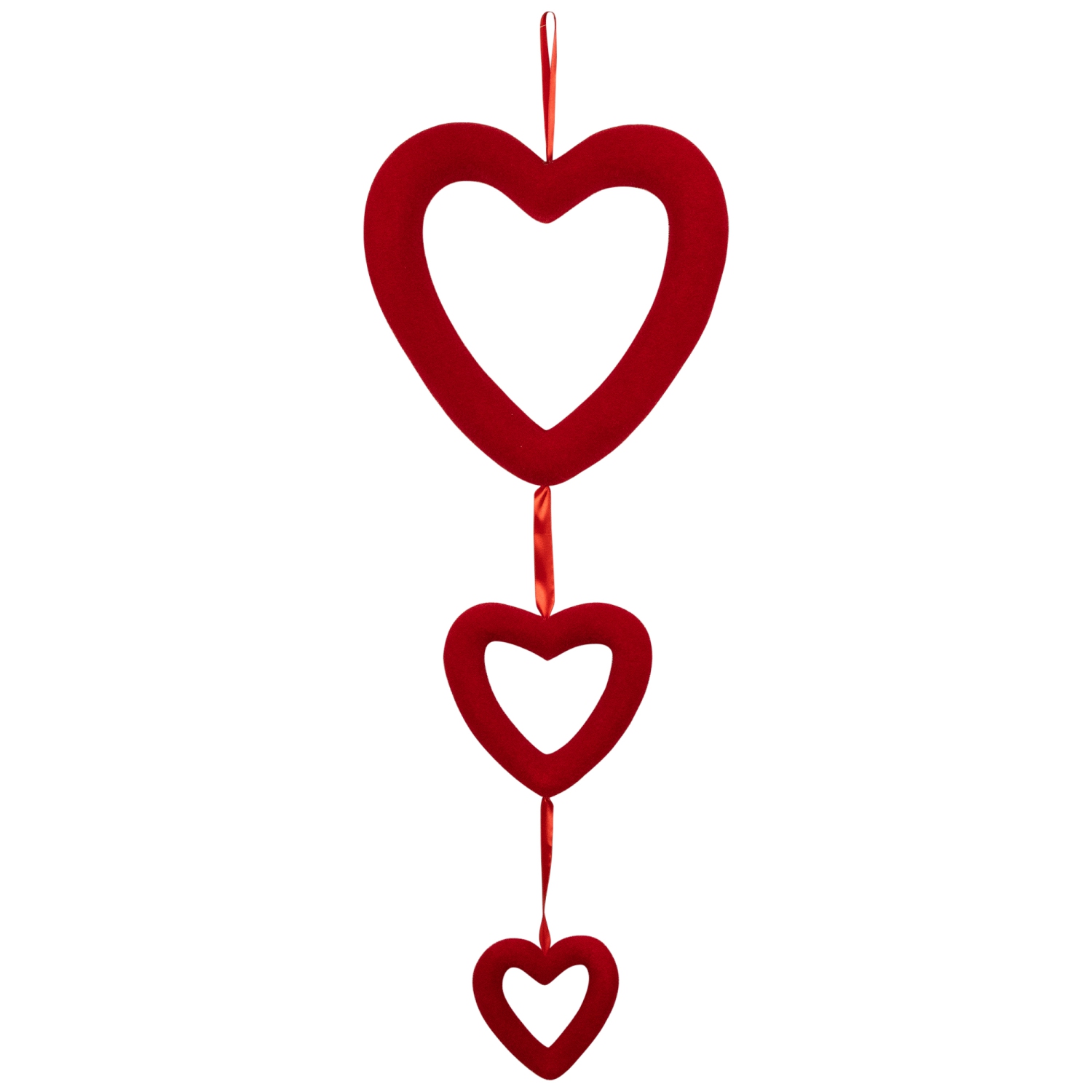 Heart Trio Valentine's Day Wall Decoration - 34" - Red