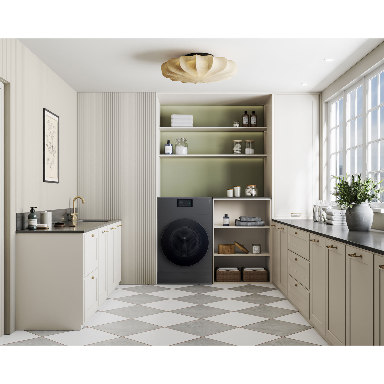 Laveuse-sécheuse à pompe à chaleur hybride de 6,1 pi³ de Samsung - Acier foncé