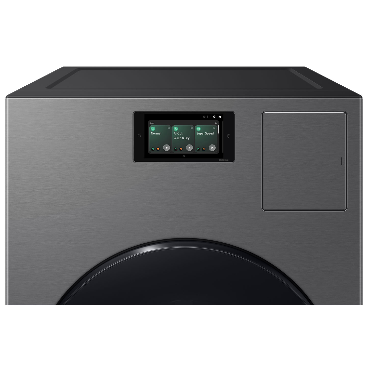 Laveuse-sécheuse à pompe à chaleur hybride de 6,1 pi³ de Samsung - Acier foncé