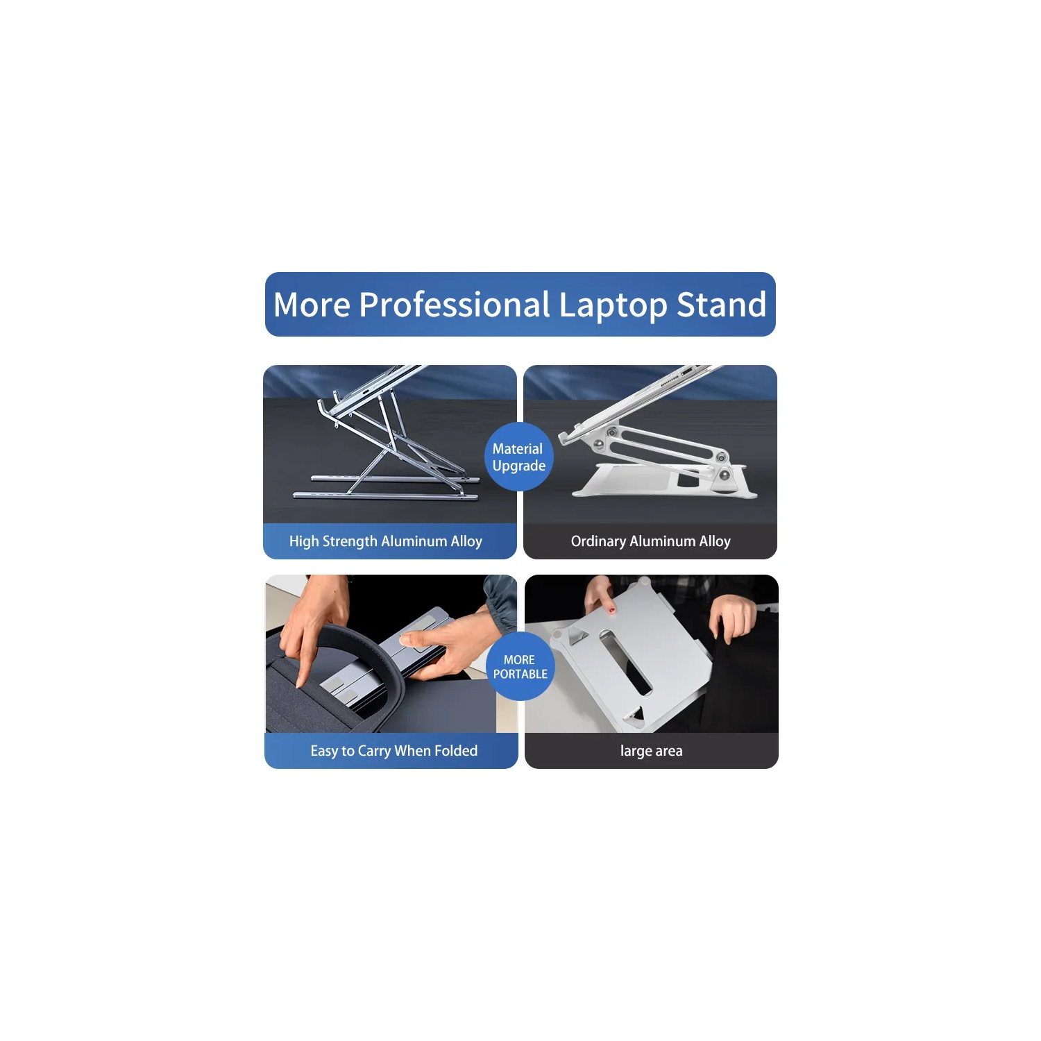 SuperShield NEW N8 Adjustable Laptop Stand Aluminum for Macbook Tablet Notebook Stand Table Cooling Pad Foldable Laptop Holder