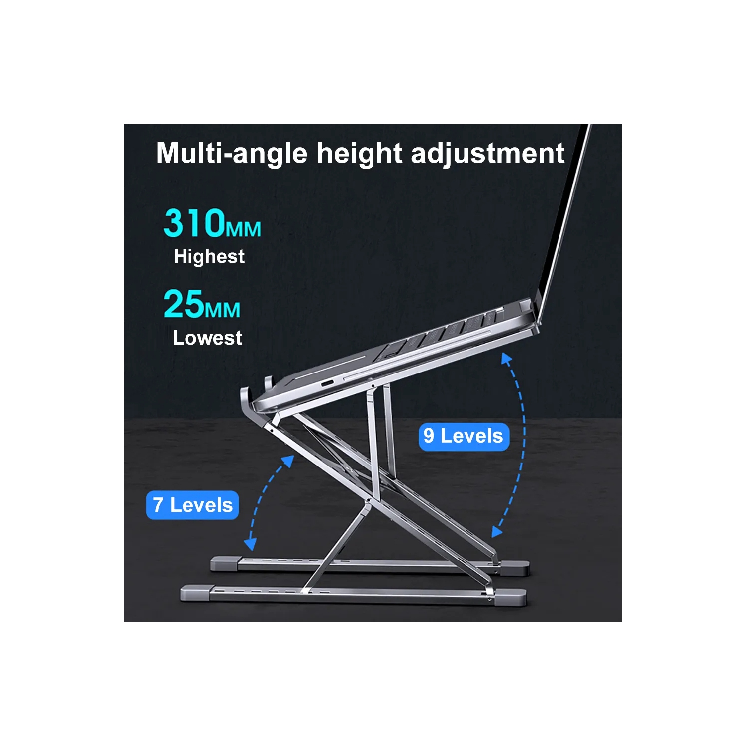 SuperShield NEW N8 Adjustable Laptop Stand Aluminum for Macbook Tablet Notebook Stand Table Cooling Pad Foldable Laptop Holder
