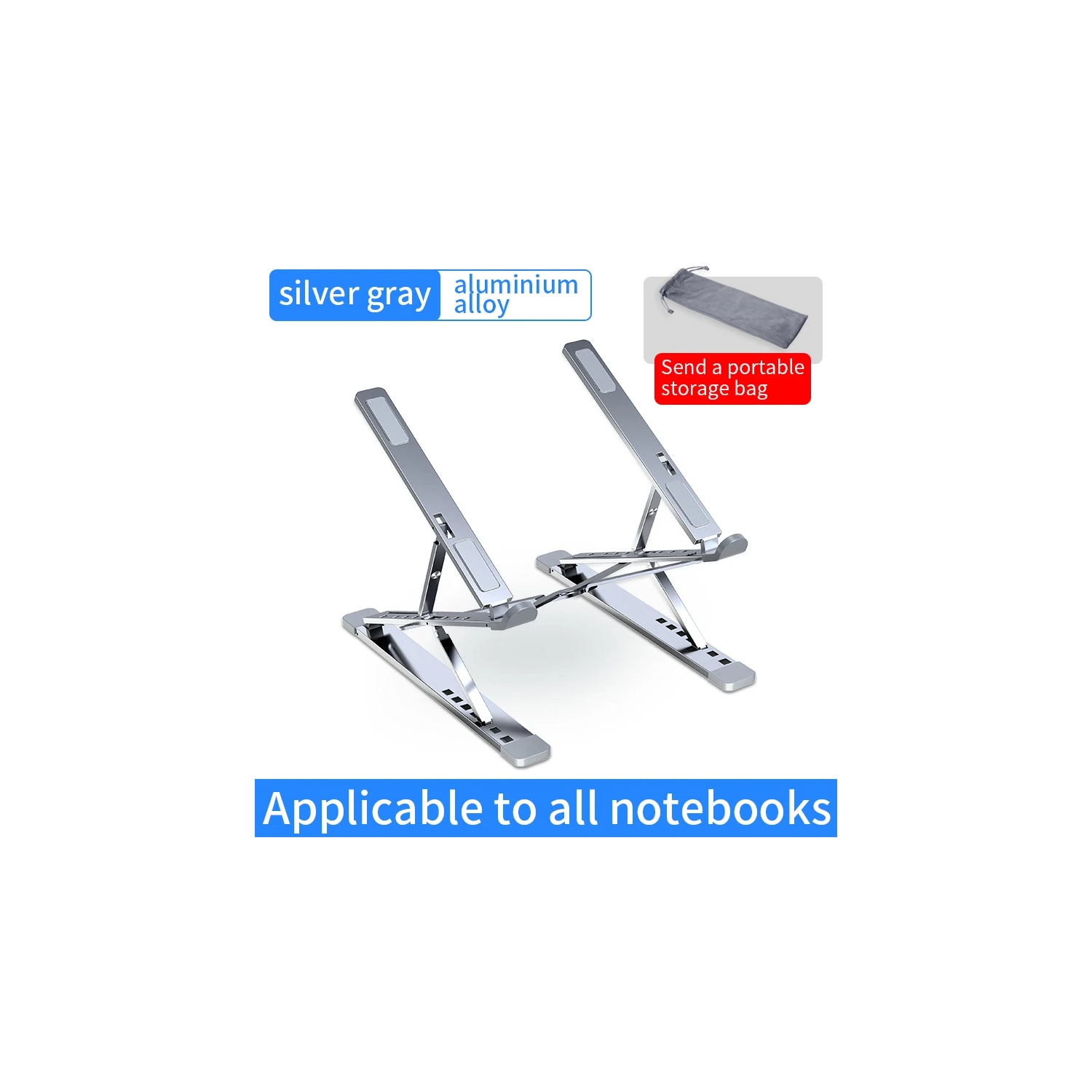 SuperShield NEW N8 Adjustable Laptop Stand Aluminum for Macbook Tablet Notebook Stand Table Cooling Pad Foldable Laptop Holder