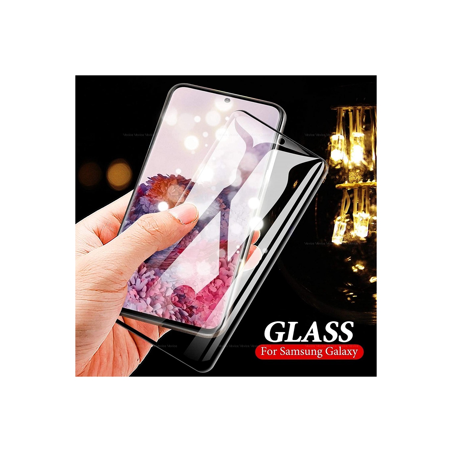 Protecteur d'écran en verre trempé protecteur d'écran noir pour Galaxy S20 Ultra de Samsung pour S20 Ultra de Samsung