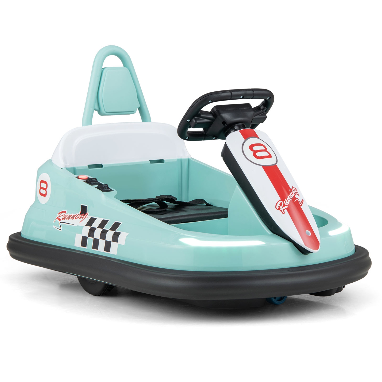 Costway 6V Electric Kids Ride-on Bumper Car with 360° Spinning Dual Motors 2 Speeds