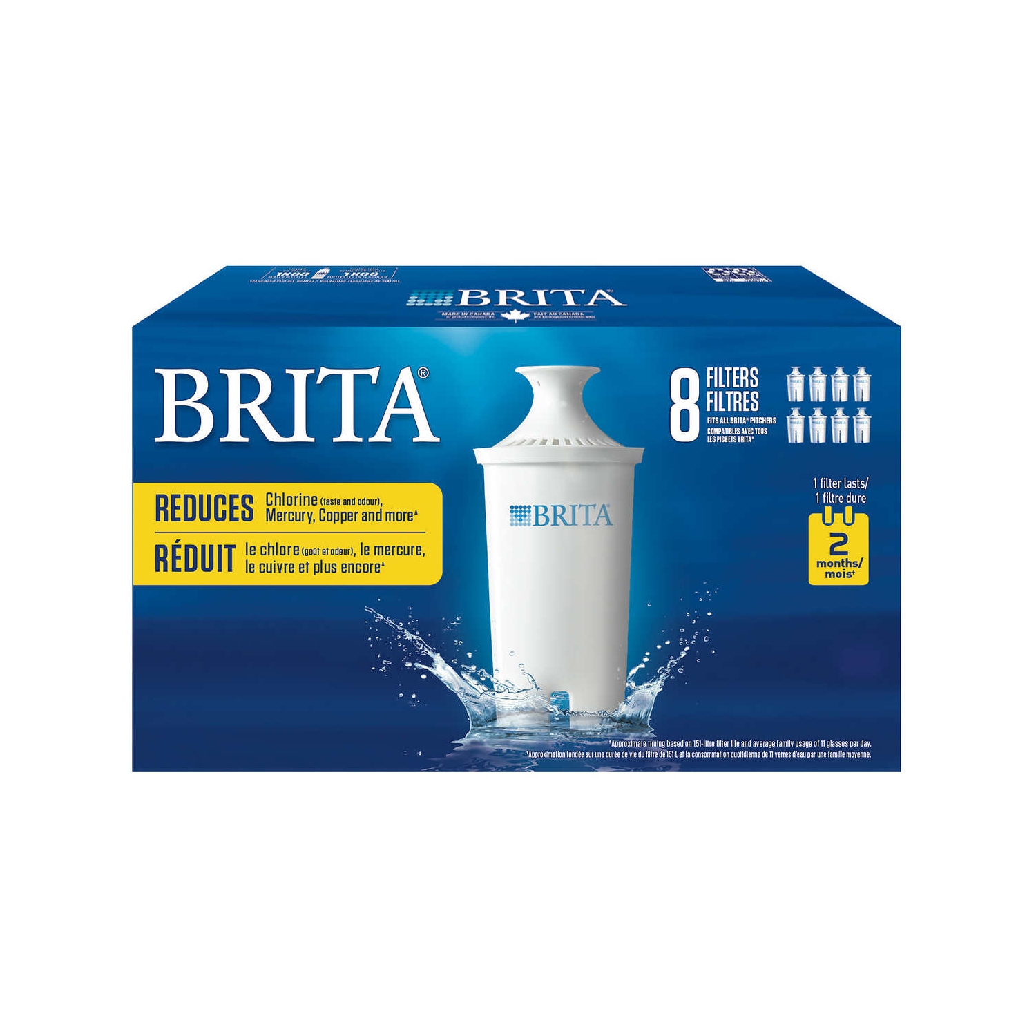 Brita Replacement Filters, 8-pack