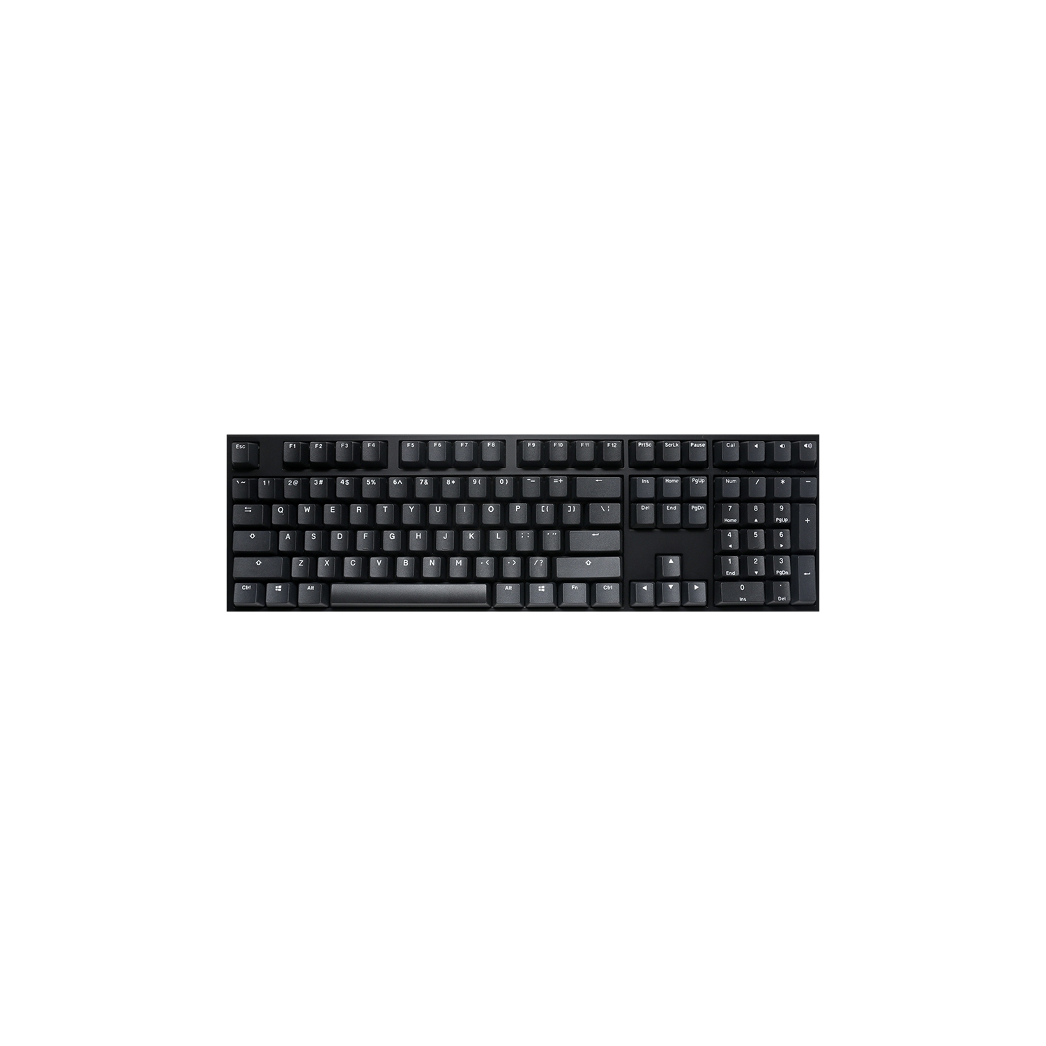 Ducky Origin Black Partial Hot-Swappable Mechanical Keyboard, Cherry MX Red Switches, Double-Shot PBT Keycaps, Dual-layer PCB, Detachable USB Type-C Cable, Full-Size (104 Keys)