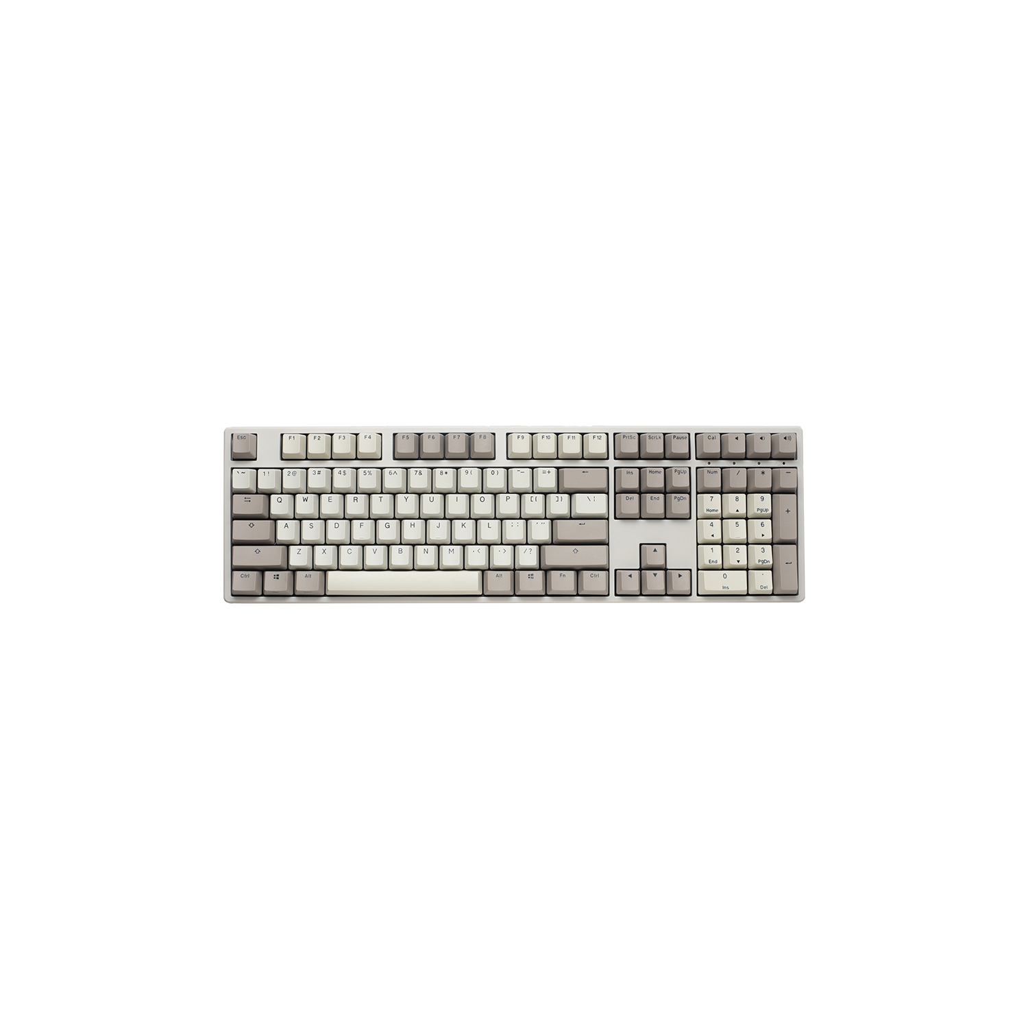 Ducky Origin Vintage Partial Hot-Swappable Mechanical Keyboard, Cherry MX Red Switches, Double-Shot PBT Keycaps, Dual-layer PCB, Detachable USB Type-C Cable, Full-Size (104 Keys)