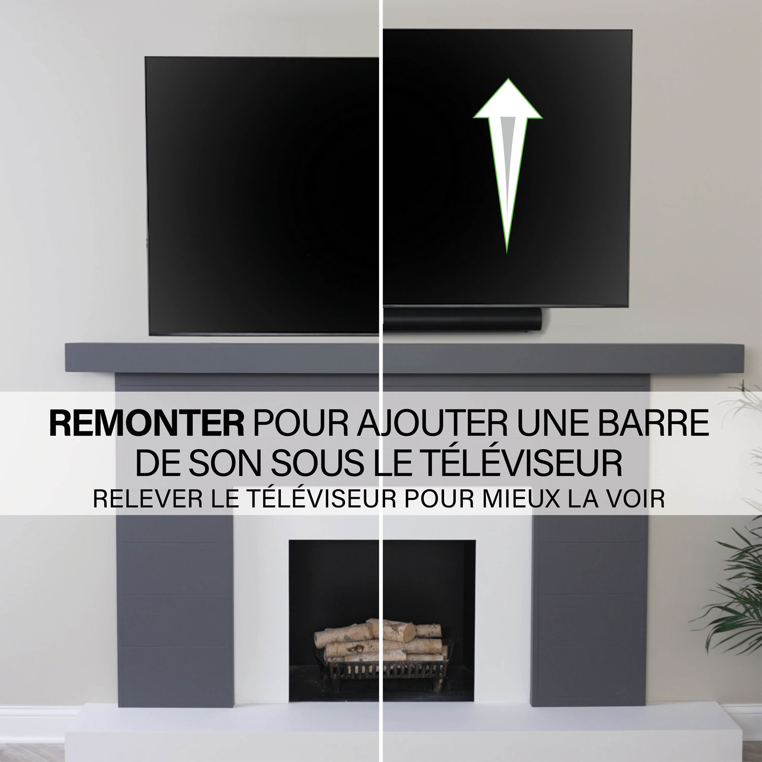 Support mural articulé Elite Advanced avec fonction 4D + Shift de SANUS pour téléviseur de 42 à 90 po