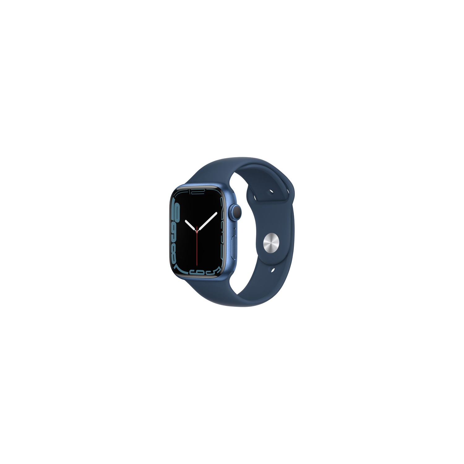 Refurbished (Fair) - Apple Watch Series 7 (GPS) 45mm Blue Aluminum Case with Abyss Blue Sport Band
