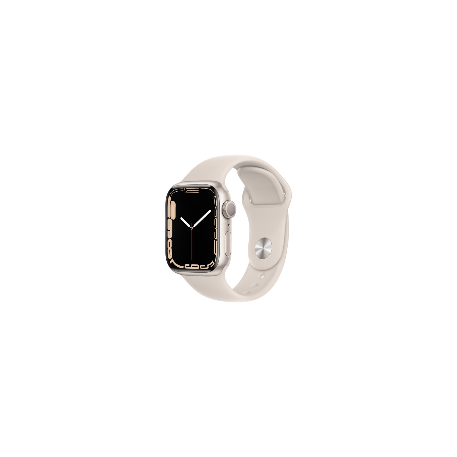Refurbished (Excellent) - Apple Watch Series 7 (GPS) 41mm Starlight Aluminum Case with Starlight Sport Band
