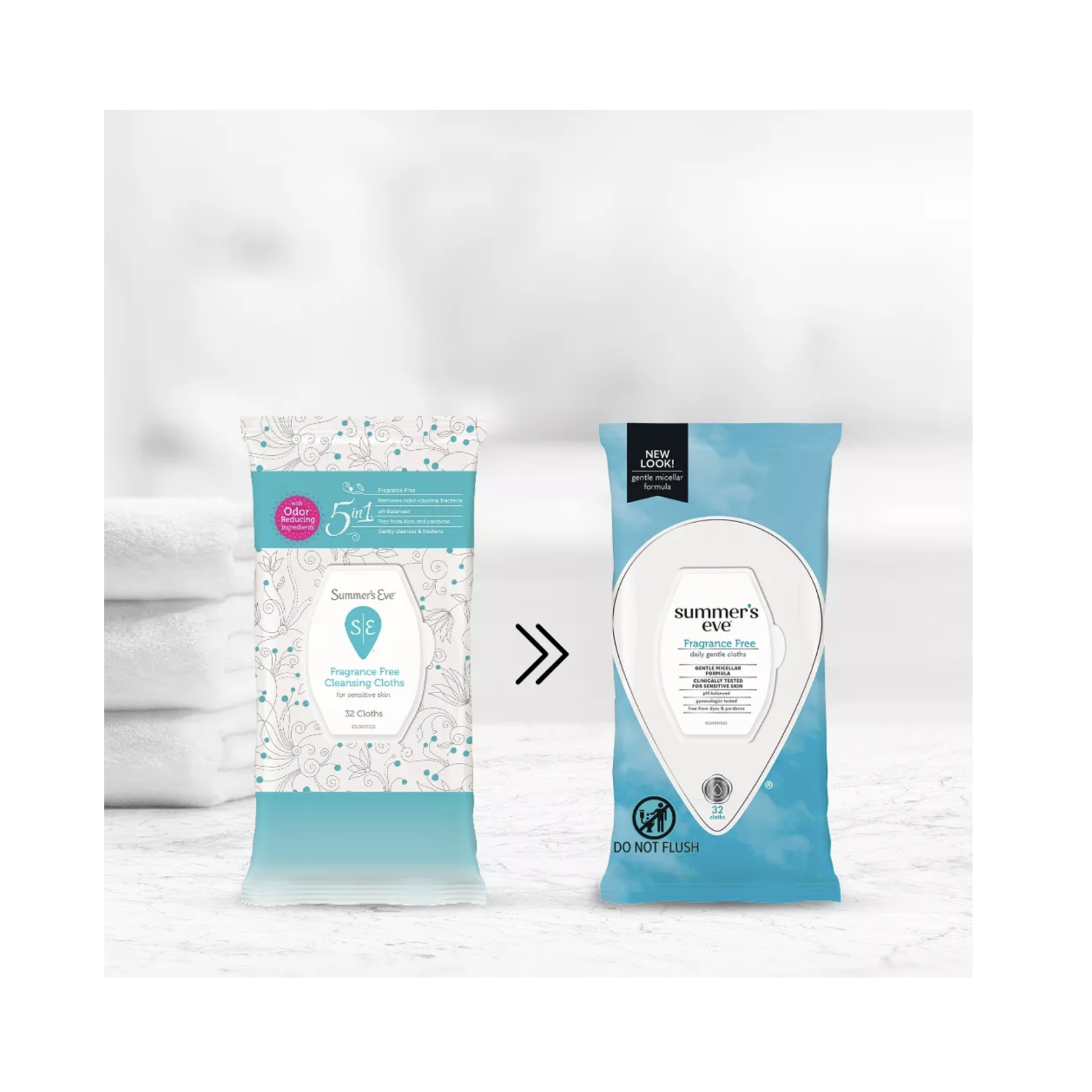 Lingettes nettoyantes pour femmes sans parfum Summer's Eve - 32ct