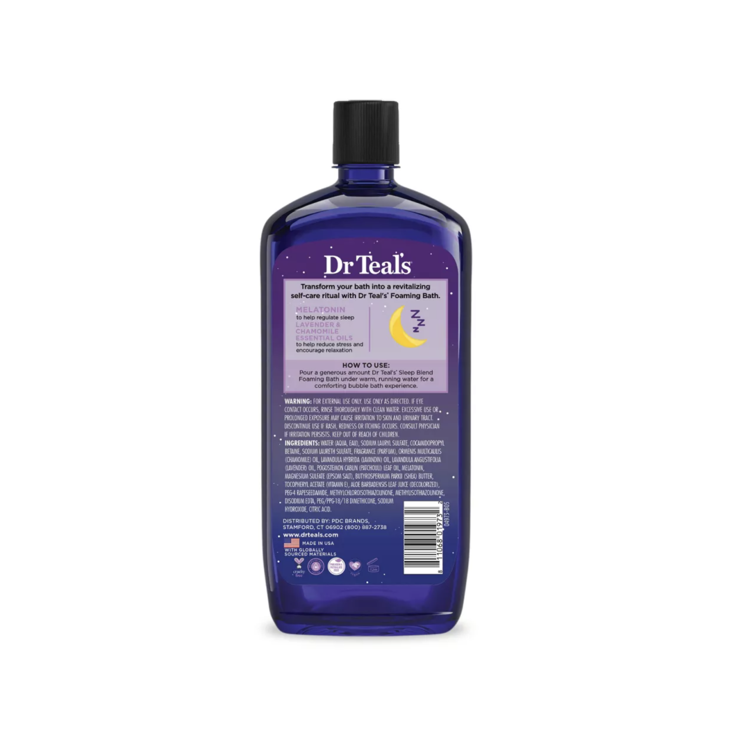 Bain moussant de mélatonine lavande et camomille Sleep de Dr Teal - 34 oz liq