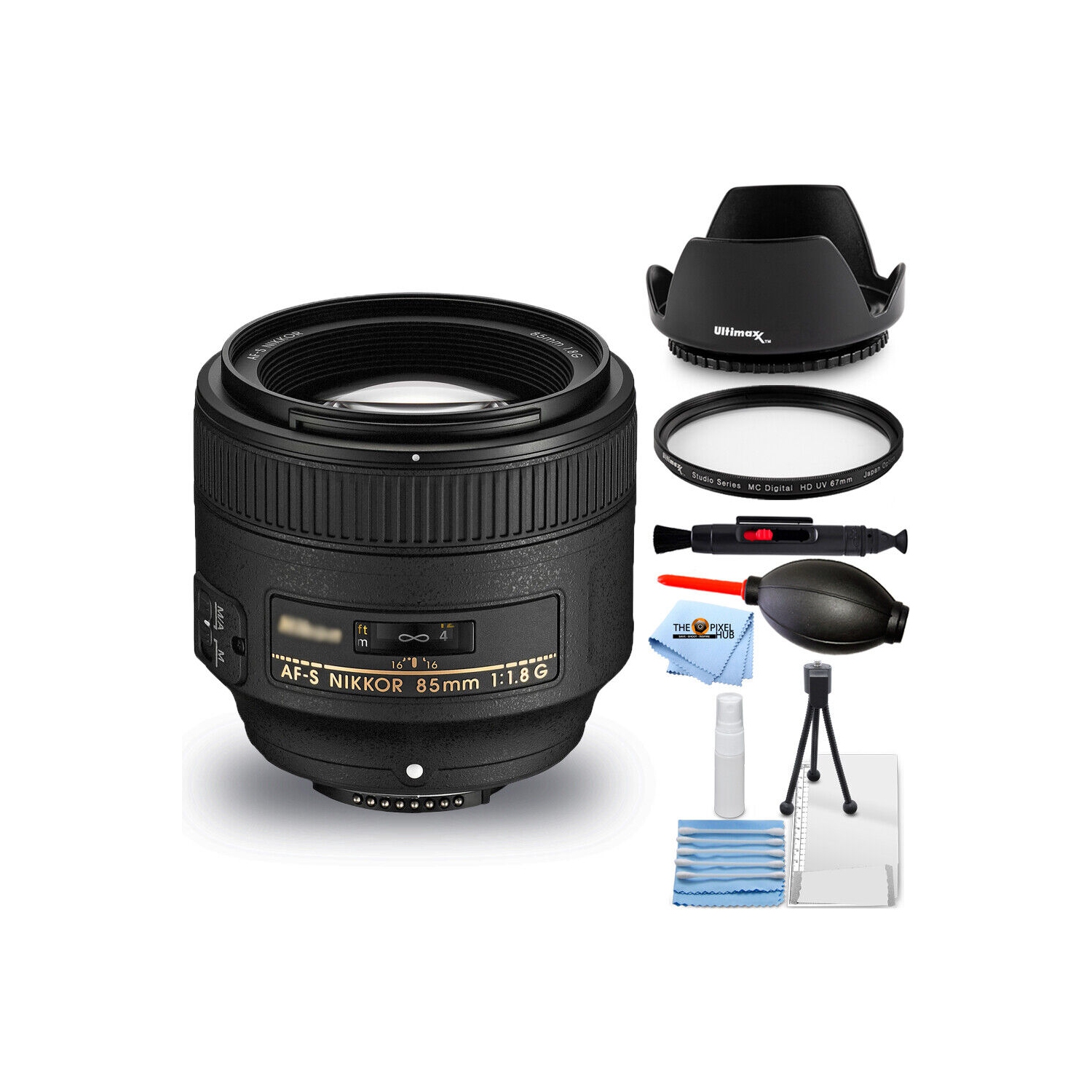 Nikon AF-S NIKKOR 85mm f/1.8G Lens 2201 - Essential UV Filter Bundle