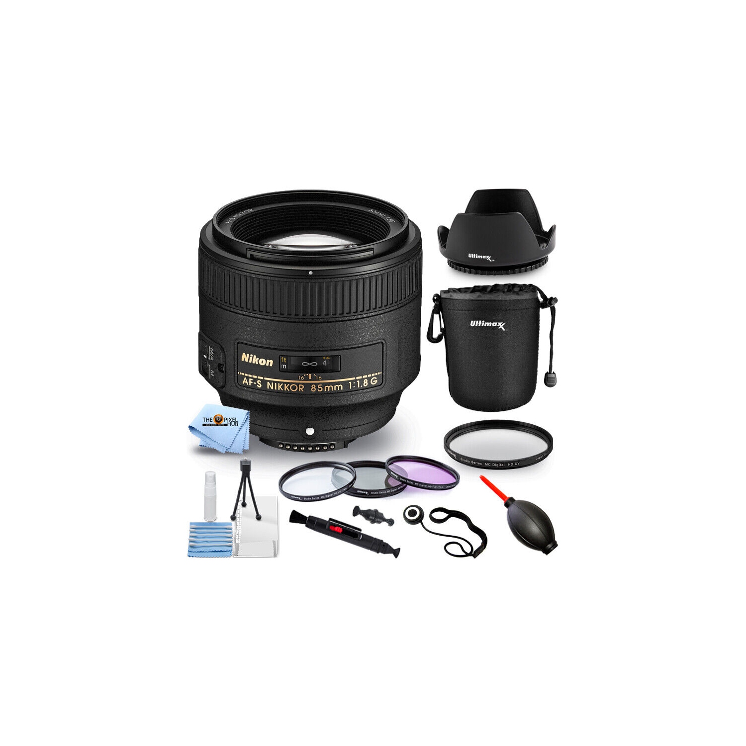 Nikon AF-S NIKKOR 85mm f/1.8G Lens 2201 + Filter Kit + Lens