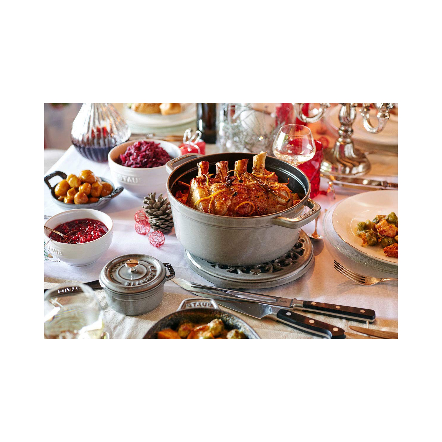 Staub Cast Iron Round 5.5Qt. Grey - Made in France