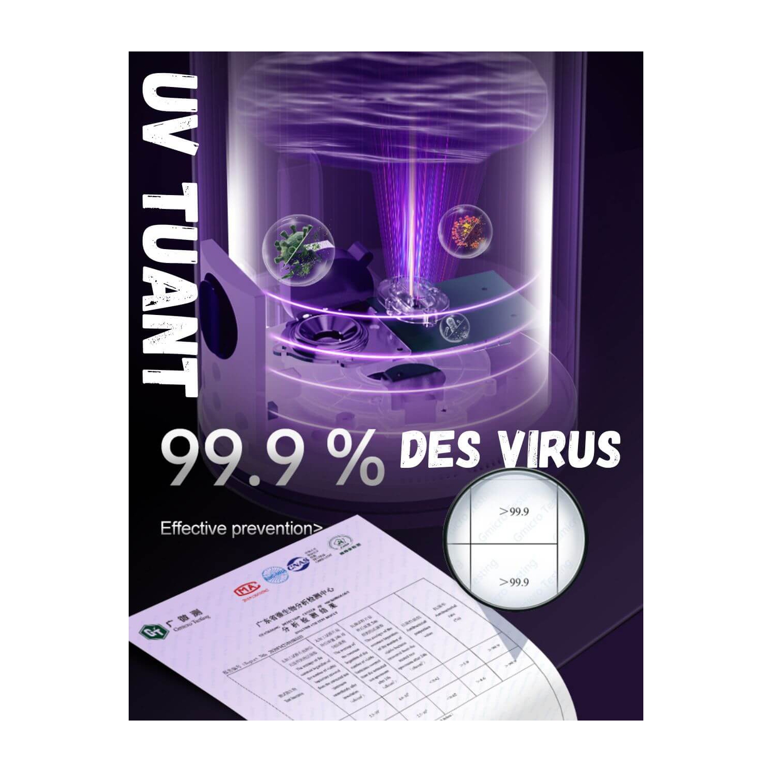 Humidifier P5000 -250 ml/h -UV -Aromatherapy -5 L -rotary