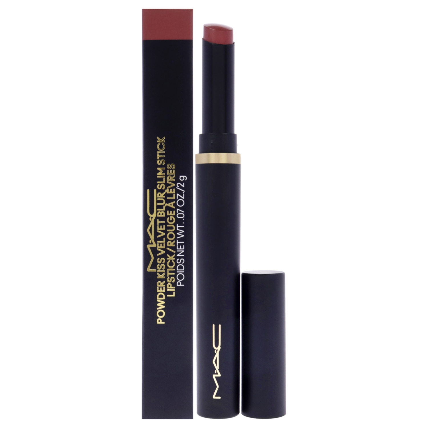 Powder Kiss Velvet Blur Slim Stick - Brickthrough by MAC for Women - 0.7 oz Lipstick