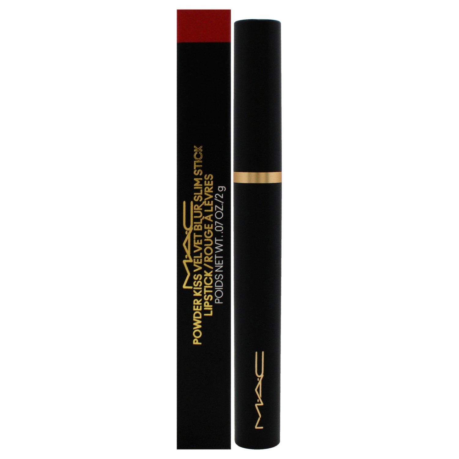 Powder Kiss Velvet Blur Slim Stick - 889 Ruby New by MAC for Women - 0.07 oz Lipstick